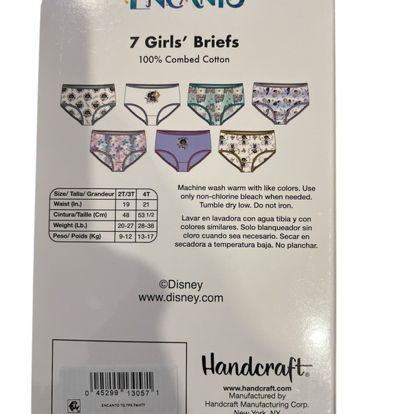 Disney Girls Encanto Print Briefs, 7-Pack, - Picture 3 of 4